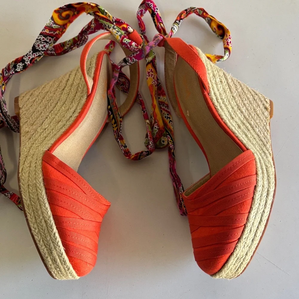 Levity Sierra Wedge Stylish burnt Orange Wedge Sandals